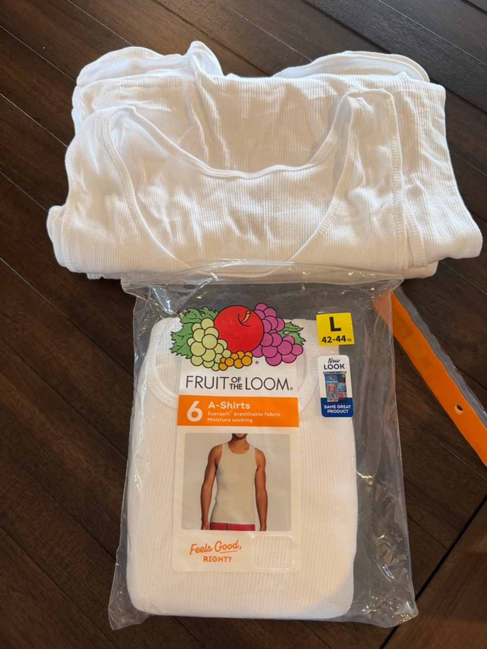 Fruit of the Loom White Men Shirts Tank Tops - 6-Pack (L)